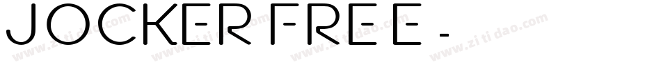Jocker FREE字体转换